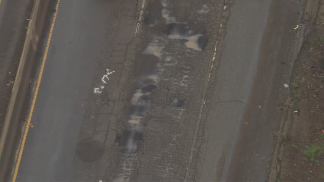 VIDEO: Potholes shut down Pomona freeway