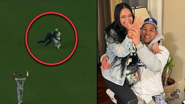 LA Dodgers fan who stormed field to propose to girlfriend tackled with 1-year ban, TMZ reports