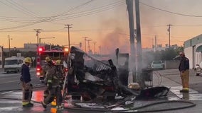 Harbor Gateway homeless encampment sees 20 fires in 5 days, homeless advocates say