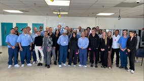 Kim Kardashian leads young influencers on Los Angeles prison trip to raise criminal justice reform awareness