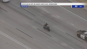 Motorcyclist in custody after leading led CHP on LA County police chase