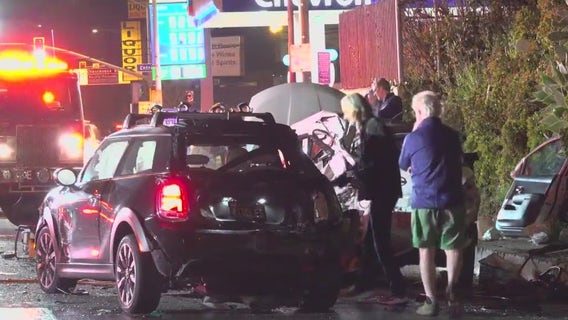 2 critically injured in Pacific Palisades crash