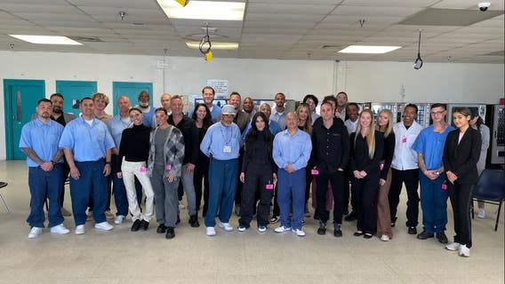 Kim Kardashian leads young influencers on Los Angeles prison trip to raise criminal justice reform awareness