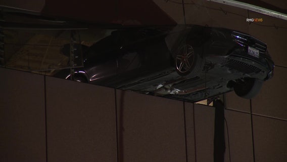 Car plows through fifth floor wall of Westlake garage, driver nowhere to be found