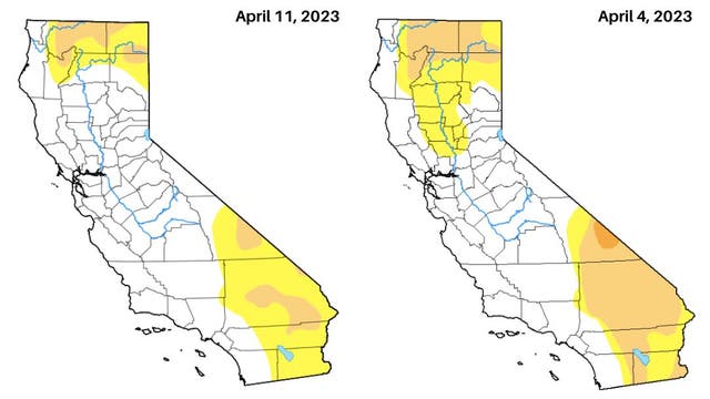 Less than 9% of California in drought, latest update shows
