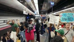 Jordan Neely chokehold death: Protesters clash with police, jump on subway tracks