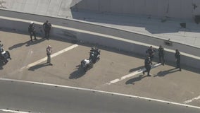 LA police officer hurt in hit-and-run crash with Tesla on 10 Freeway near downtown