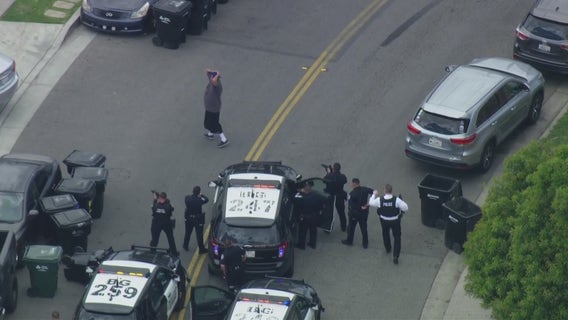 Pursuit suspect in custody after brief standoff in Bell Gardens