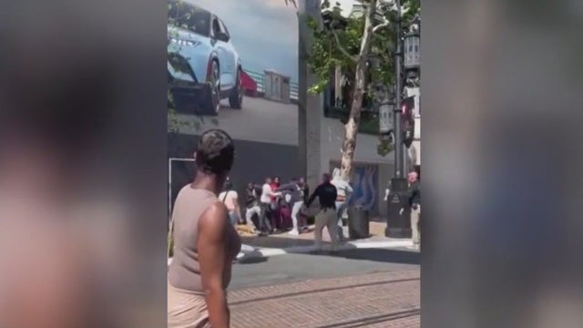 Brawl at The Grove caught on camera: 'Where are the police?'