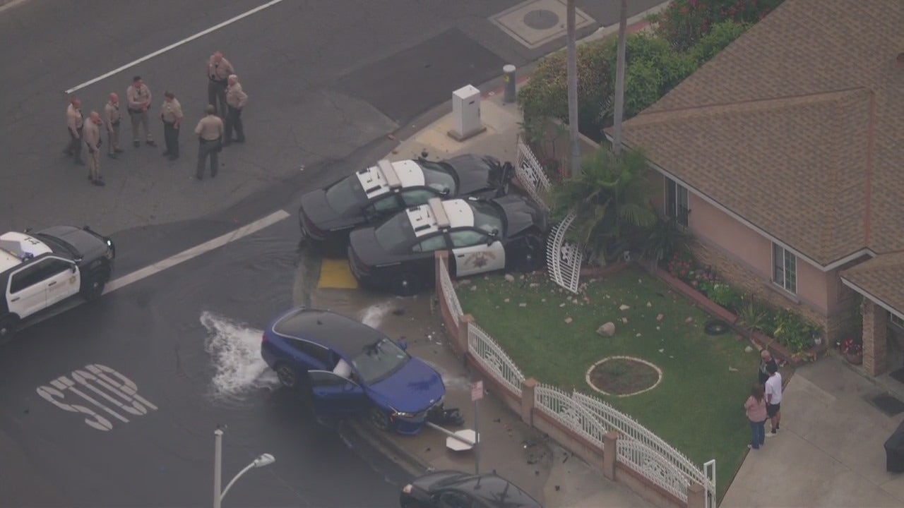 CHP pursuit ends in La Puente crash