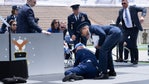 Biden falls on stage at US Air Force Academy graduation