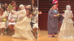 High school graduate says she was denied her diploma after dancing across stage