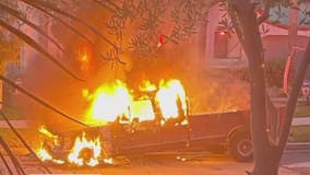 Suspected arson attacks destroy truck, damage cars in LA's Fairfax District