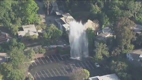 Fire hydrant burst floods at least 8 classrooms at a Studio City school