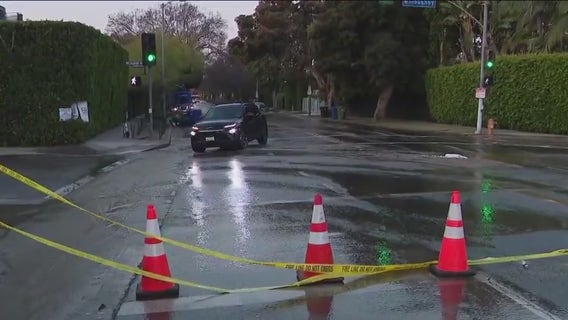 Beverly Grove water main break prompts road closures