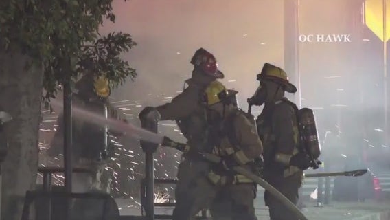 Homeless encampment fire spreads to Highland Park strip mall, destroying 2 businesses