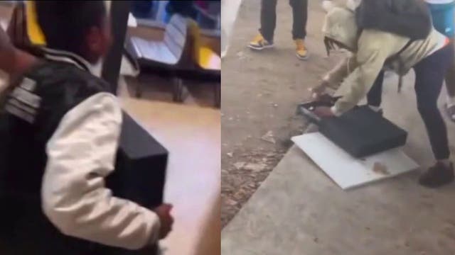 Group of looters take cash register from McDonald's in Leimert Park