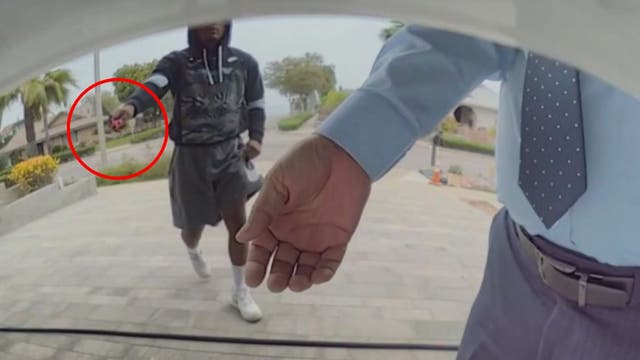 VIDEO: Fullerton man attacked with pepper spray in alleged follow-home robbery attempt