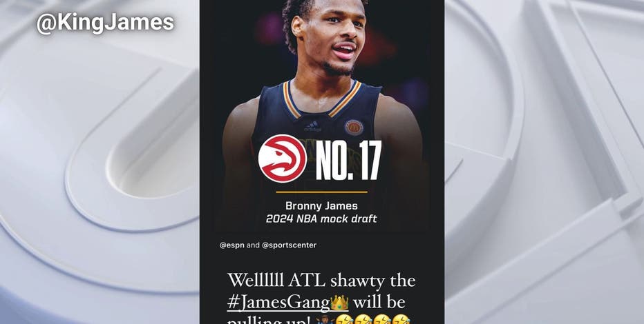 LeBron's son Bronny James a projected top 10 pick in 2024 NBA mock draft