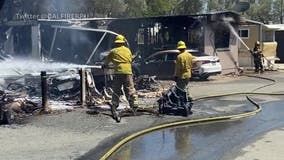 Residents evacuated as fire rips through Desert Hot Springs mobile home park