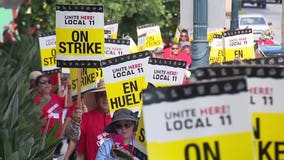 Striking hotel workers sued over loud, early morning protests in Beverly Hills