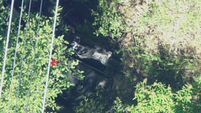 Driver killed after car plunges off embankment in Chatsworth