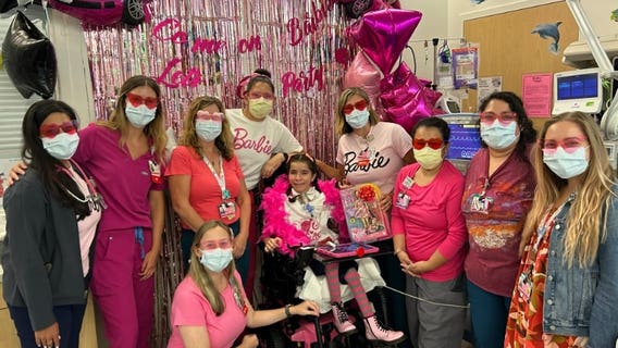 Cedars-Sinai nurses throw Barbie-themed party for young patient