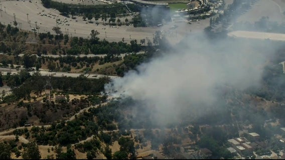 Fire breaks out a short distance from Dodger Stadium