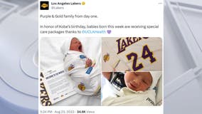 Babies born on Kobe Bryant's birthday received Lakers care package from UCLA Health