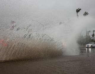 Dodger stadium flooded as Hurricane Hilary leaves trails of