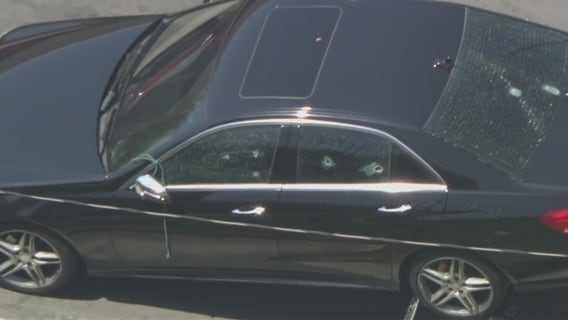 Driver wounded after car shot with numerous bullets in South LA