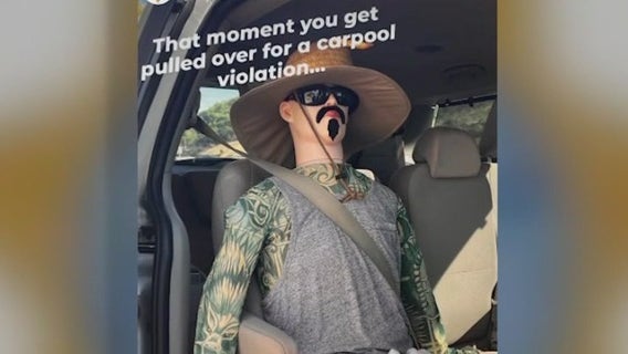Driver pulled over for using mannequin in California carpool lane
