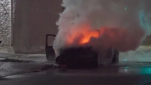 Homeless man killed in car fire in South Los Angeles