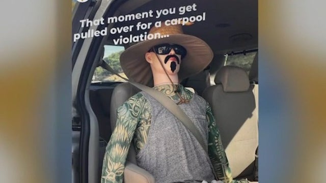 Driver pulled over for using mannequin in California carpool lane