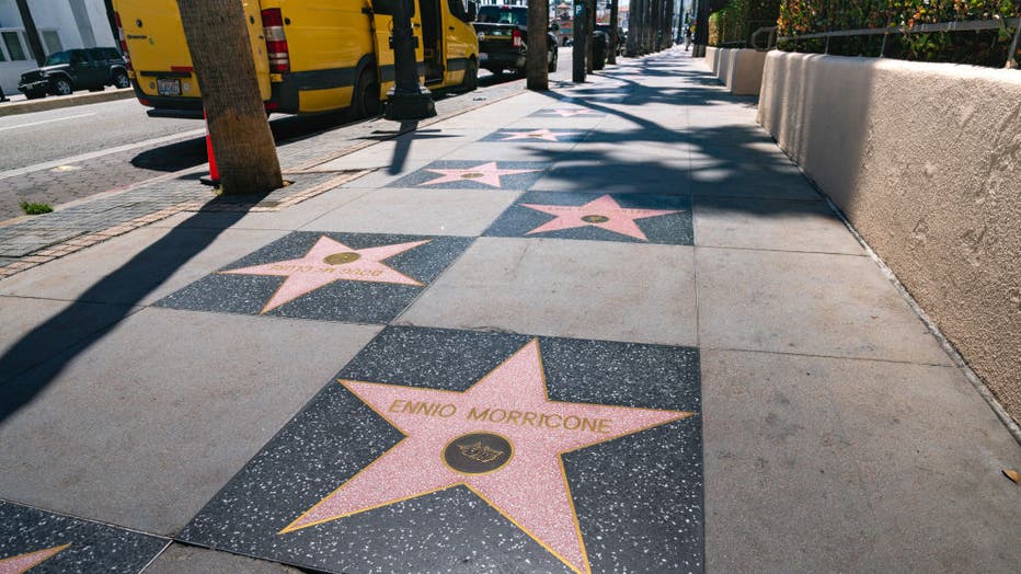 The Hollywood Walk of Fame.