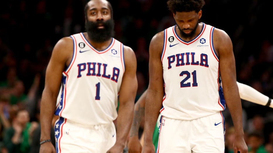 High Quality】Men's New Original NBA 2022-23 Philadelphia 76ers #1