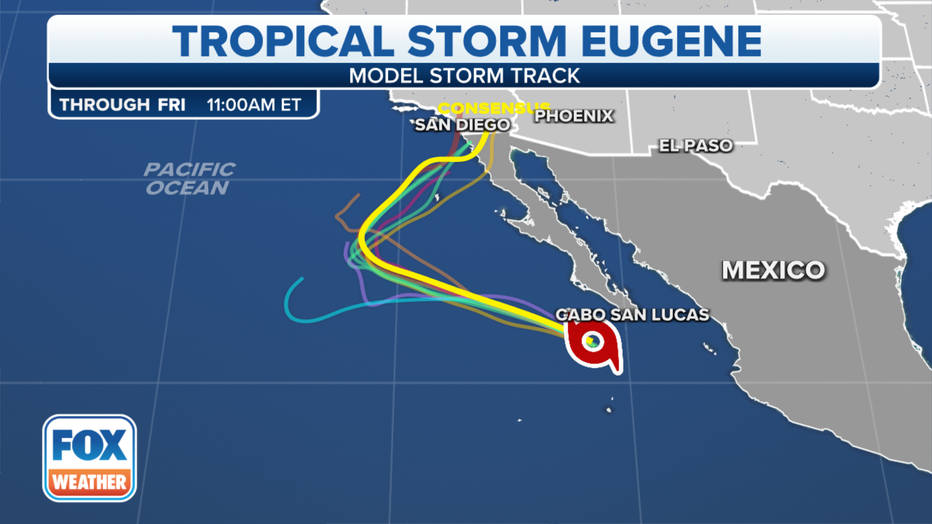 Hurricane Warnings in place as Eugene moves just off Baja California coast