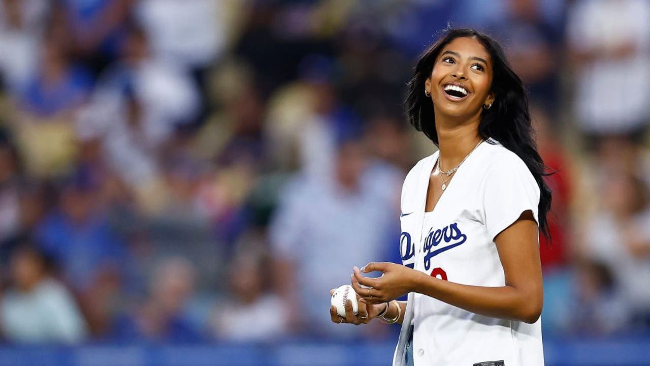 Kobe Bryant's daughter Natalia throws ceremonial first pitch as LA Dodgers  celebrate Lakers night with MLB stars paying tribute to late NBA legend