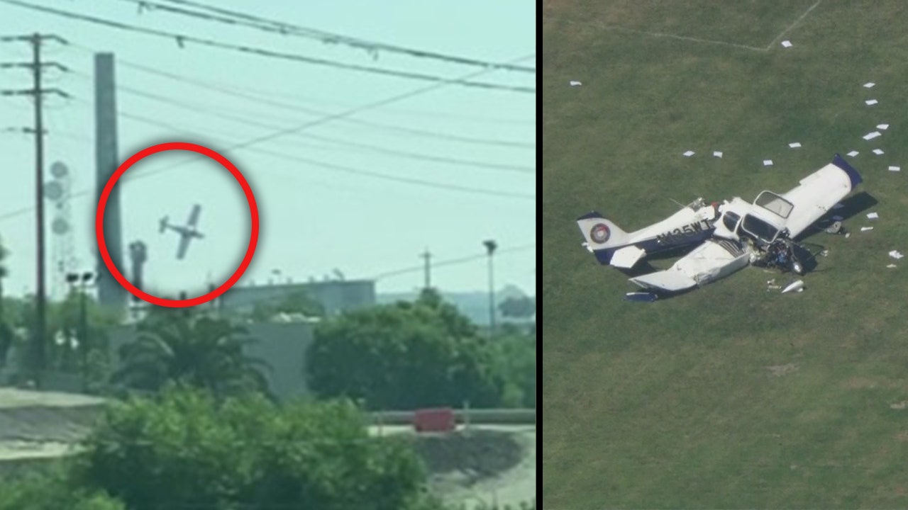视频捕捉到小飞机在圣佩德罗足球场坠毁的瞬间