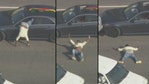 LA police chase driver slowly imitates somersault out of Mercedes-Benz