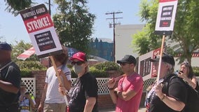 Striking actors, writers face financial struggles; Picketers want SB-799 to pass