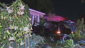 2 hospitalized in South LA after car plows into home