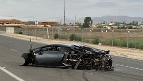 Lamborghini Huracáns racing each other crash into innocent driver in Murrieta