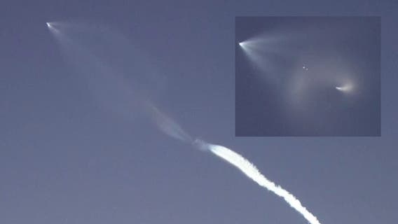 No, they aren't aliens. Firefly launch leaves streak over LA skies