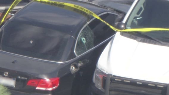 BMW police chase across San Bernardino County ends in crash at gas station