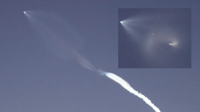 No, they aren't aliens. Firefly launch leaves streak over LA skies