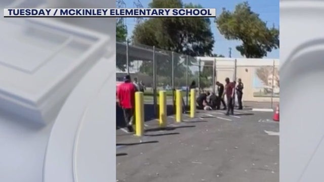 Homicide investigation after man beaten to death in citizen's arrest after climbing LB school fence