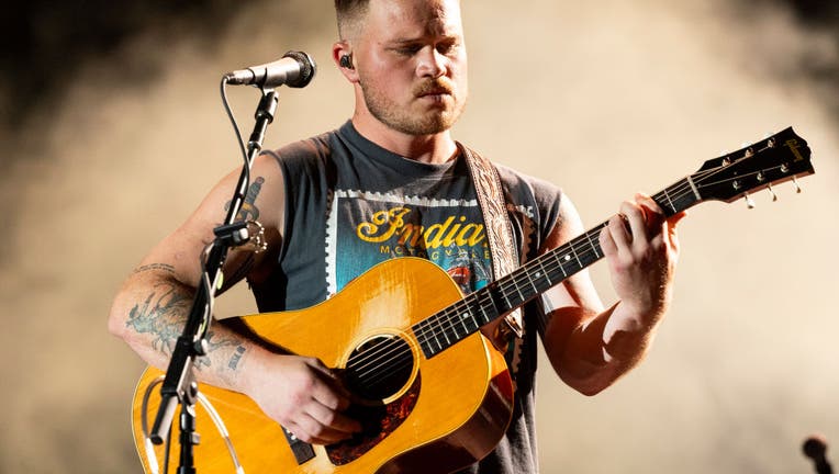 Zach Bryan performs on day 4 of Festival d'été de Québec on July 09, 2023 in Quebec City, Quebec. (Photo by Barry Brecheisen/WireImage)