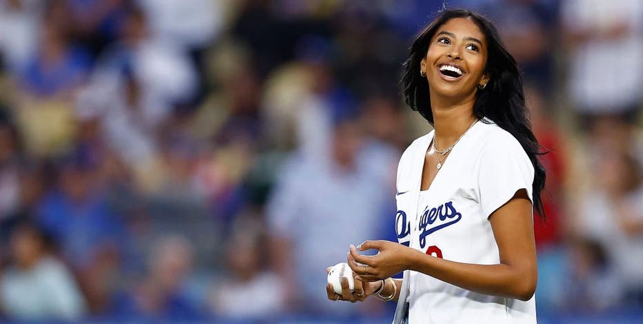 Kobe Bryant's daughter Natalia tosses first pitch on 'Lakers Night' at Dodger  Stadium – Orange County Register