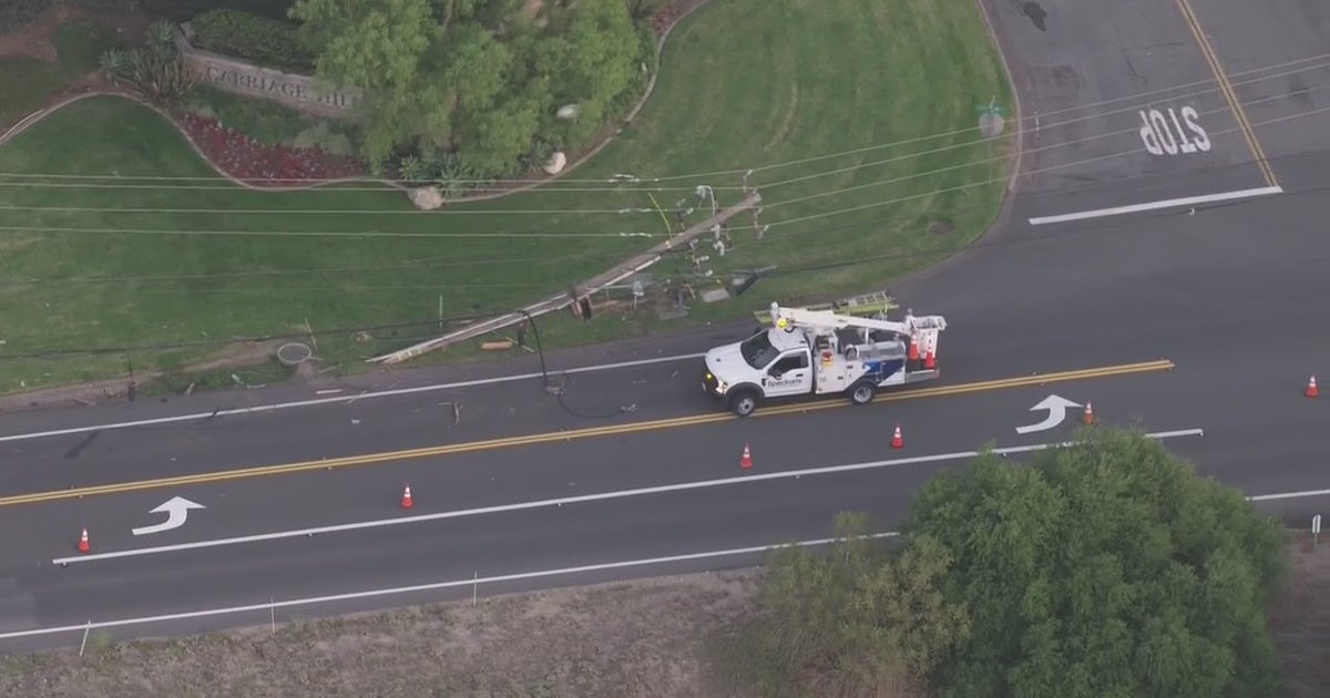 Utility pole crash closes Carbon Canyon Road in Brea | FOX 11 Los Angeles